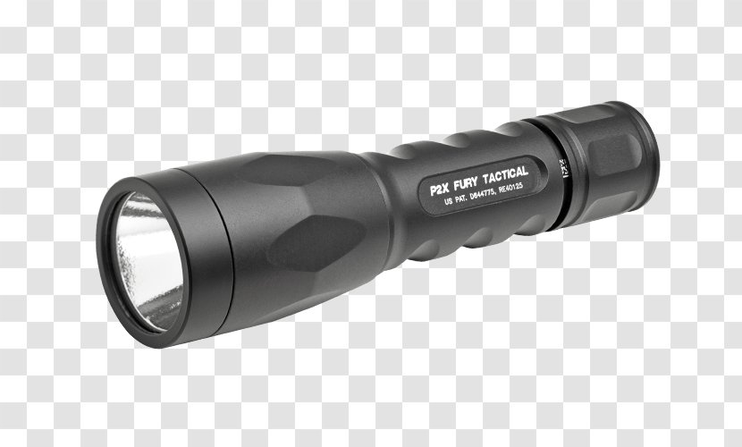 Flashlight SureFire P2X Fury Tactical Light - Lightemitting Diode Transparent PNG