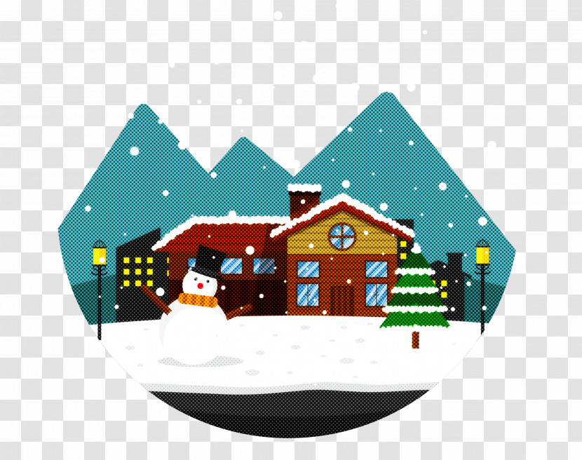 House Home Real Estate Winter Snow Transparent PNG