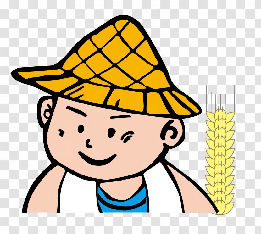 Farmer Cartoon Harvest - Yellow - Vector Farmers Wheat Transparent PNG