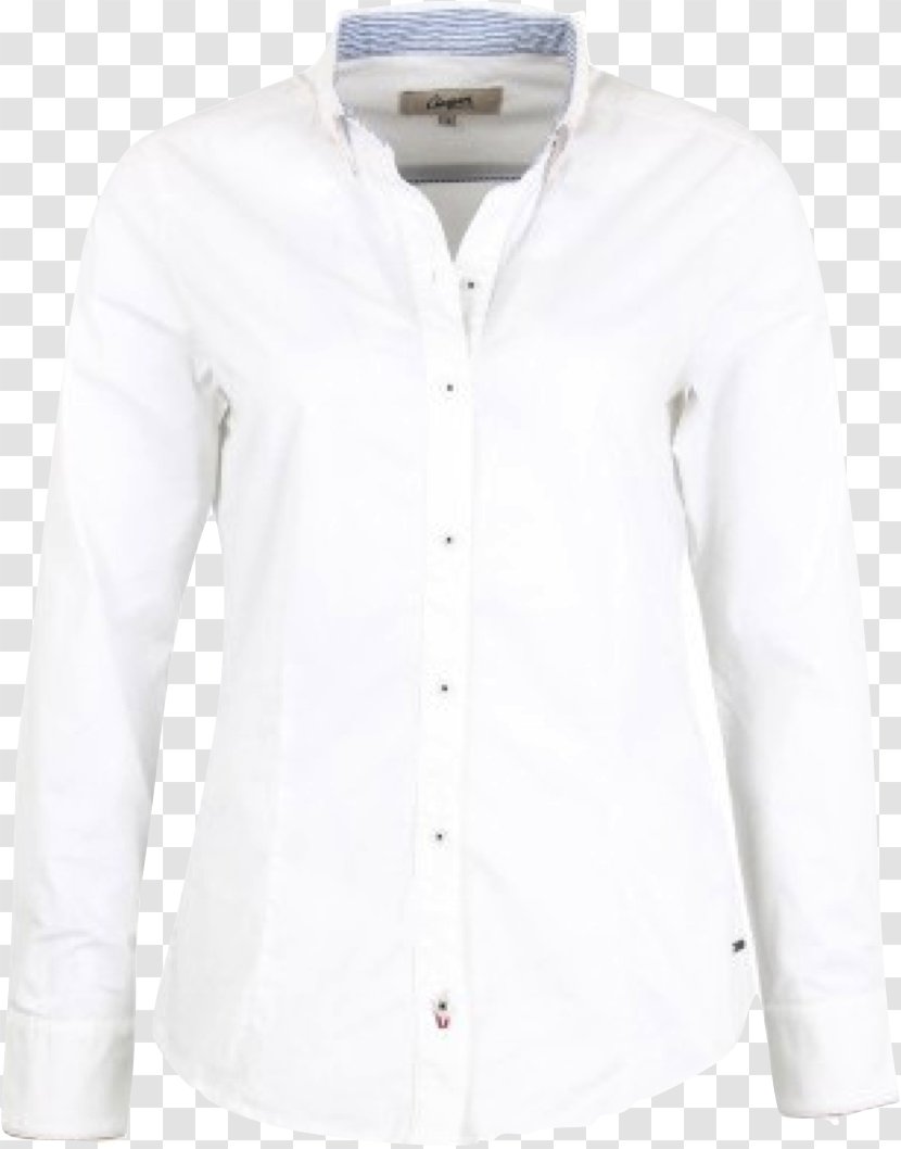 Blouse White Polo Shirt Sleeve - Neck Transparent PNG