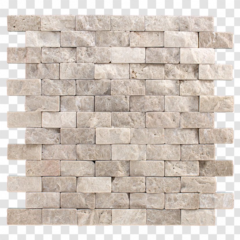 Stone Wall Brick Rock Mosaic Tile - Travertine Transparent PNG