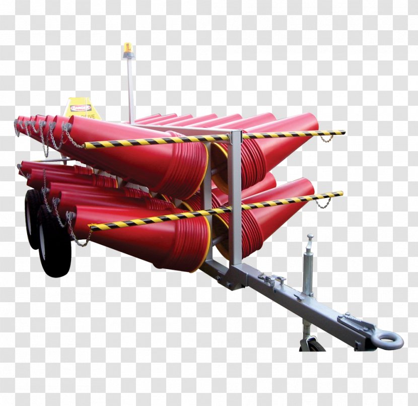 Pipe Product Design Vehicle - Traffic Cone Trailer Transparent PNG