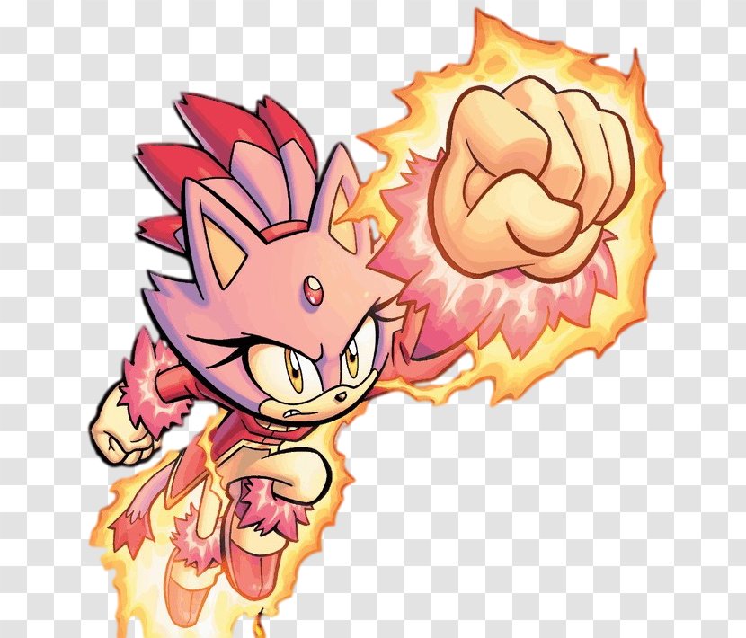 Sonic Rush The Hedgehog Blaze Cat - Flower Transparent PNG