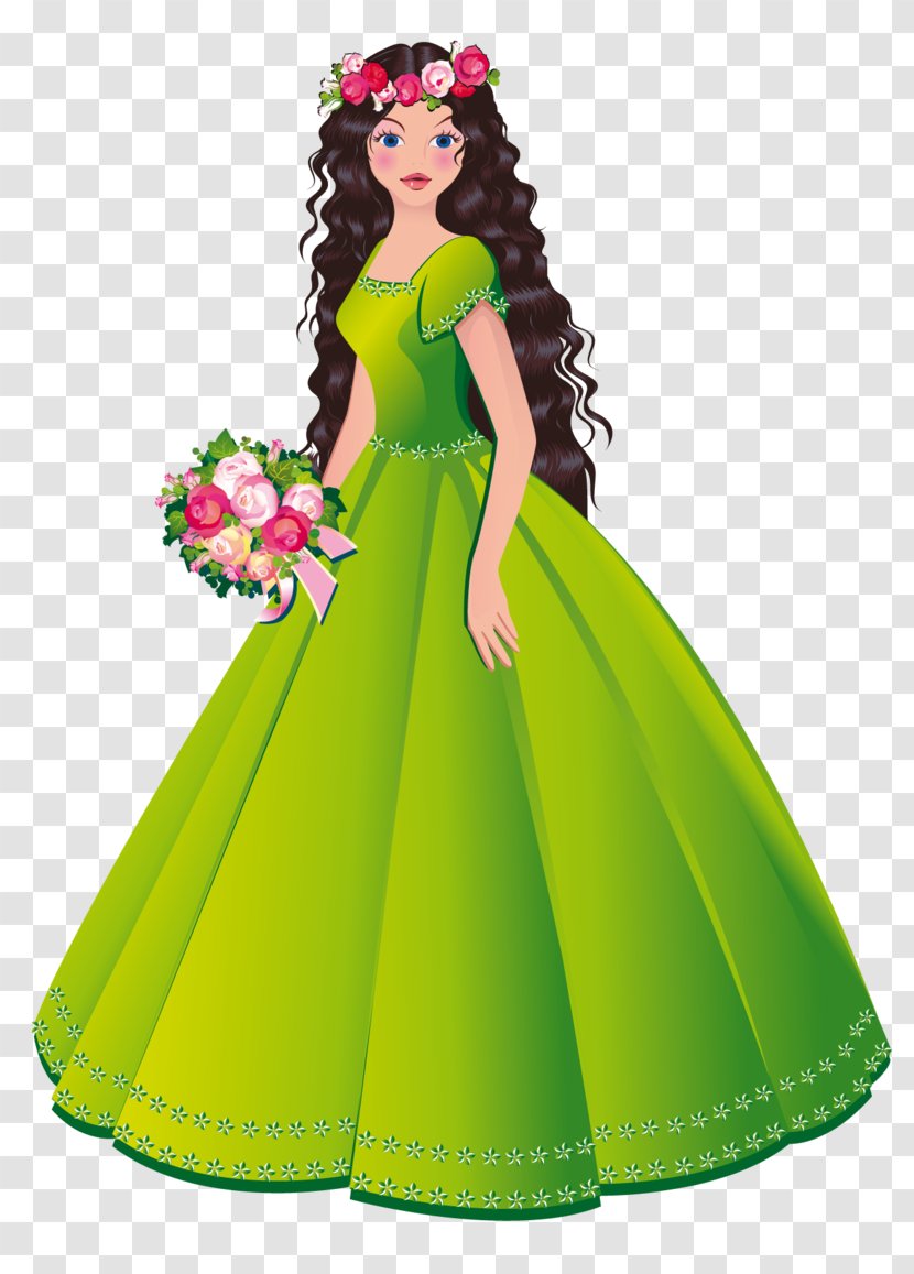 Cinderella Royalty-free Princess Clip Art - Green - Doll Transparent PNG