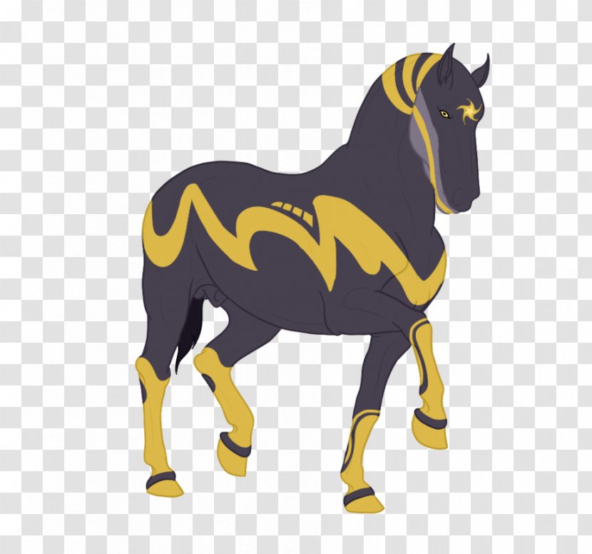 Mustang Stallion Pack Animal Yellow Rein - Fiction Transparent PNG
