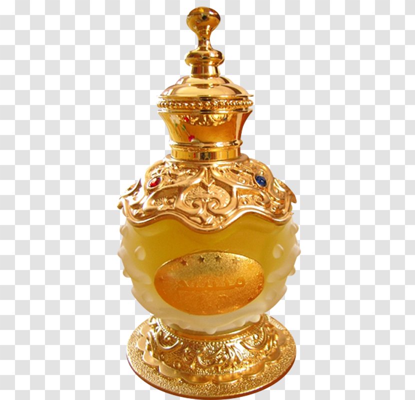 Vase Bottle Brass Perfume Relief - Yellow Transparent PNG