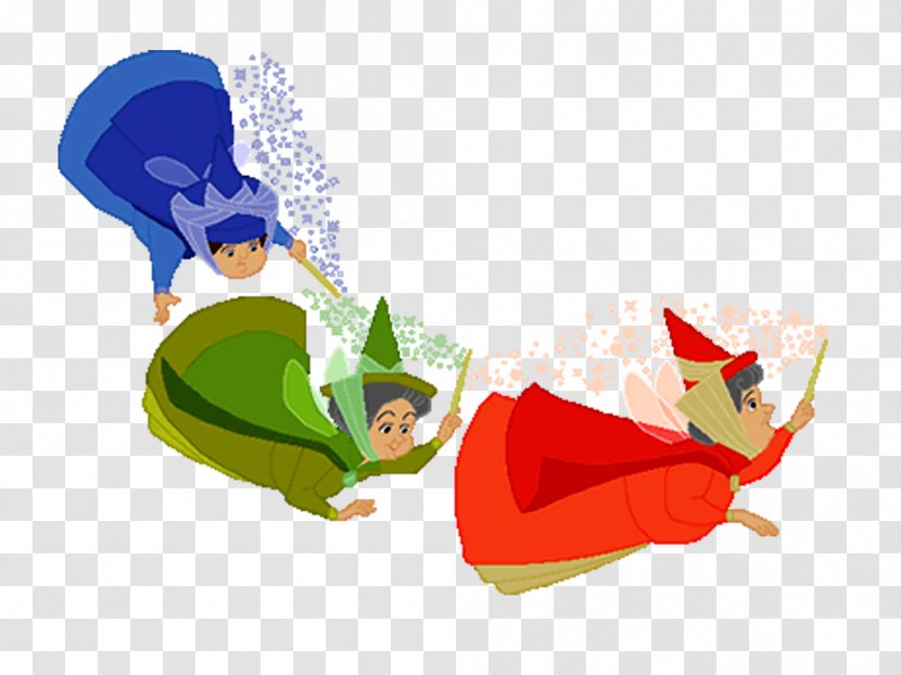 Princess Aurora Flora, Fauna, And Merryweather Maleficent Sleeping Beauty - Play - Fadas Transparent PNG