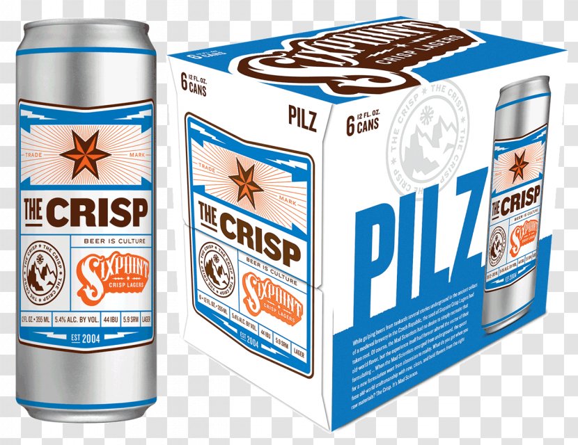 Sixpoint Brewery Beer Pilsner Crisp Ale - Brewing Grains Malts Transparent PNG