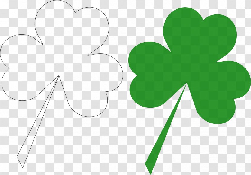Shamrock Saint Patrick's Day Four-leaf Clover Clip Art - Green Transparent PNG