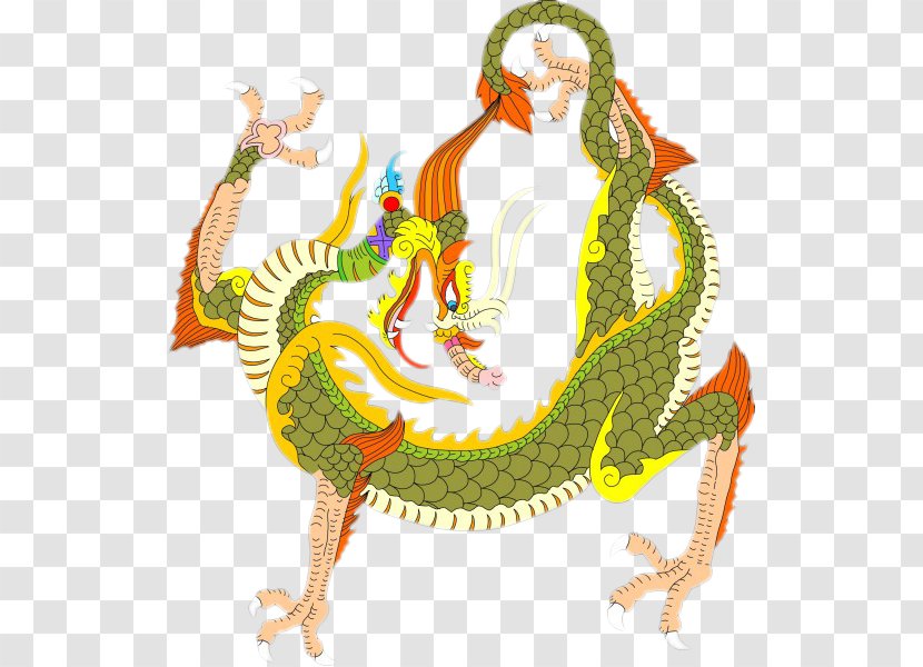 China Chinese Dragon Mythology Kui - Light Green Pattern Transparent PNG