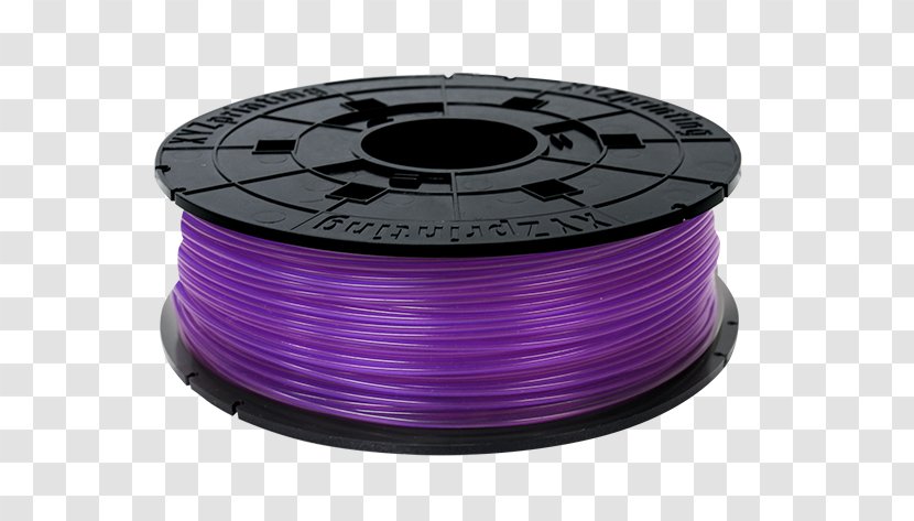 3D Printing Filament Polylactic Acid Acrylonitrile Butadiene Styrene - Purple - Violet Transparent PNG
