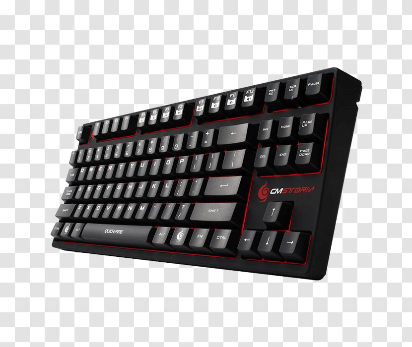 Computer Keyboard CM Storm QuickFire Rapid - Electronic Device - Mechanical Gaming Cherry Cooler Master TK Corsair STRAFECherry Transparent PNG