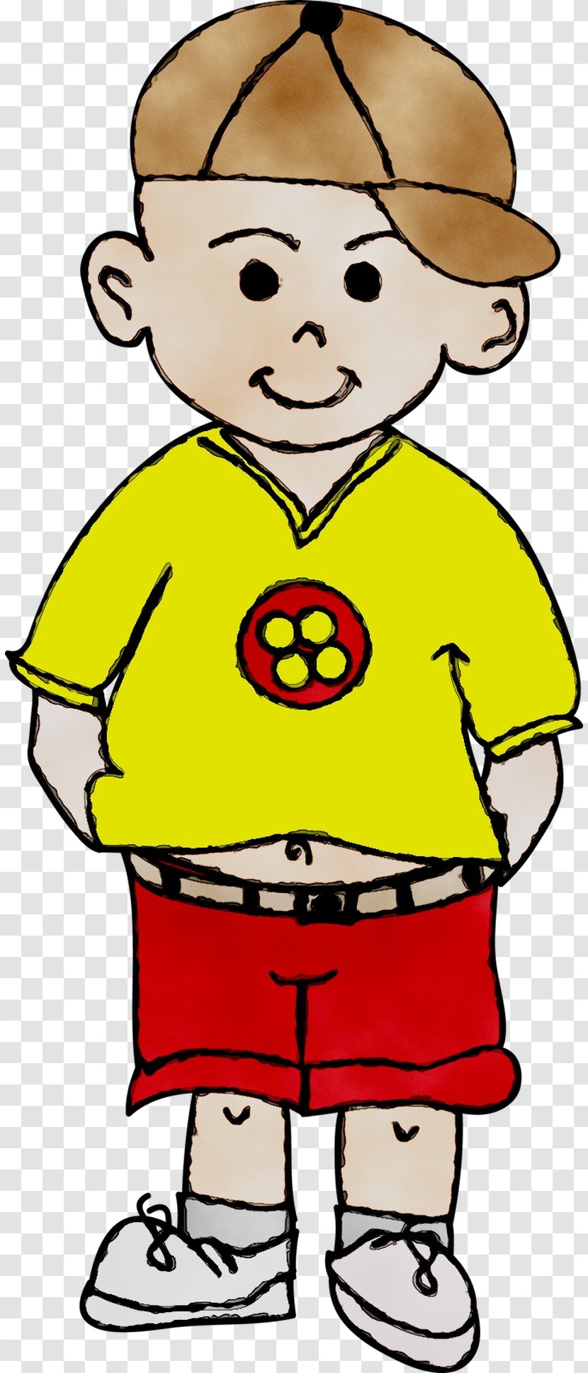 Clip Art Boy Illustration Human Behavior Yellow - Red Transparent PNG