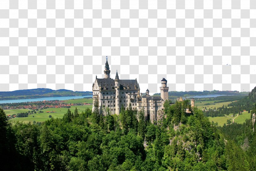 Neuschwanstein Castle Moyland Palace Wallpaper - Panorama - Beautiful City Transparent PNG