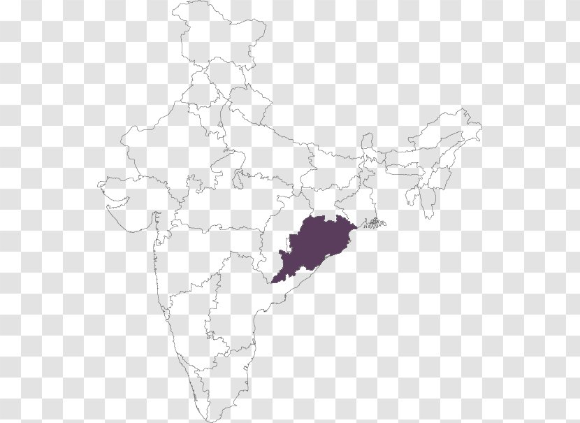 Odisha States And Territories Of India Chhattisgarh Dadra Nagar Haveli Himachal Pradesh - Map Transparent PNG