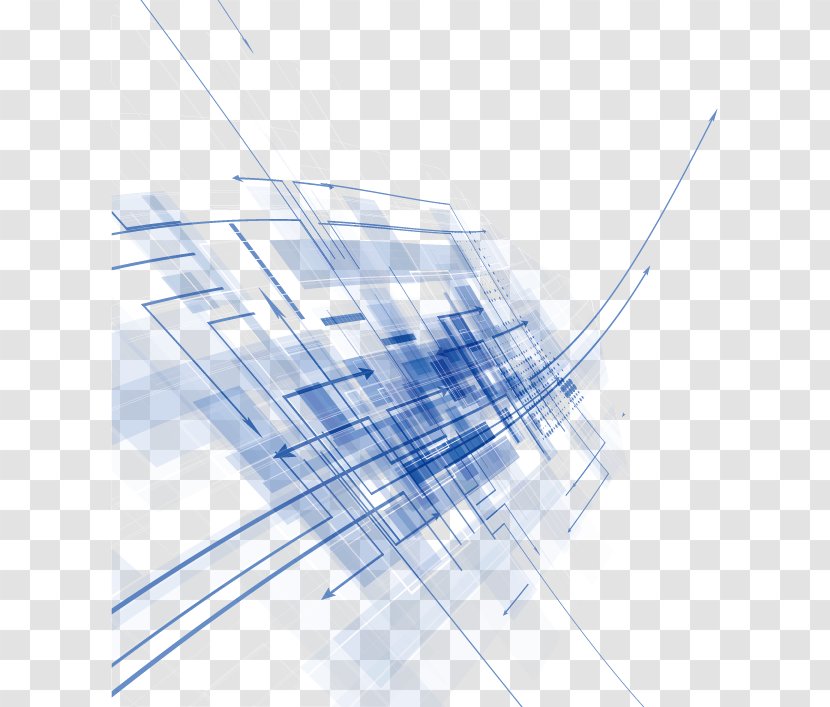 Blue Euclidean Vector - Structure - Abstract Background Material Transparent PNG