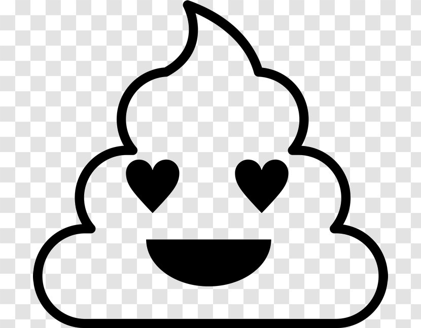 Pile Of Poo Emoji Drawing Feces Heart - Cartoon - Bakery Label Transparent PNG