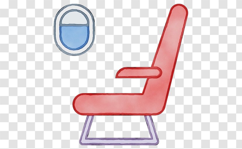 Chair Furniture Red Clip Art Line - Wet Ink - Material Property Transparent PNG