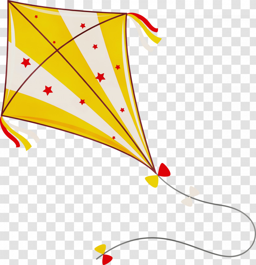 Line Yellow Kite Transparent PNG