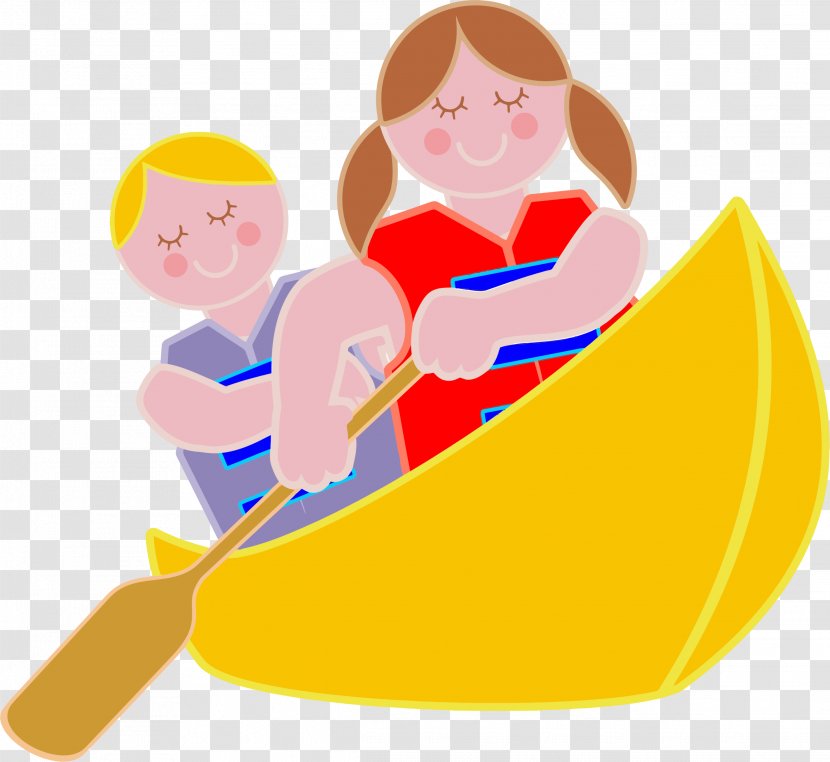 Canoe Rowing Boat Clip Art - Happiness - Cliparts Transparent PNG