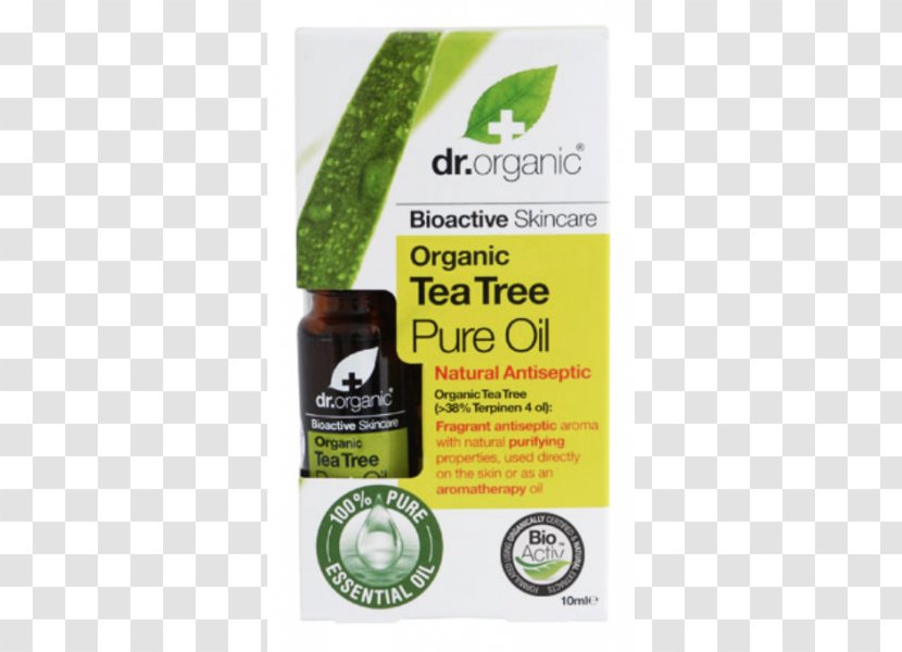 Dr. Organic Tea Tree Pure Oil 10 Ml Food Essential - Dr Transparent PNG