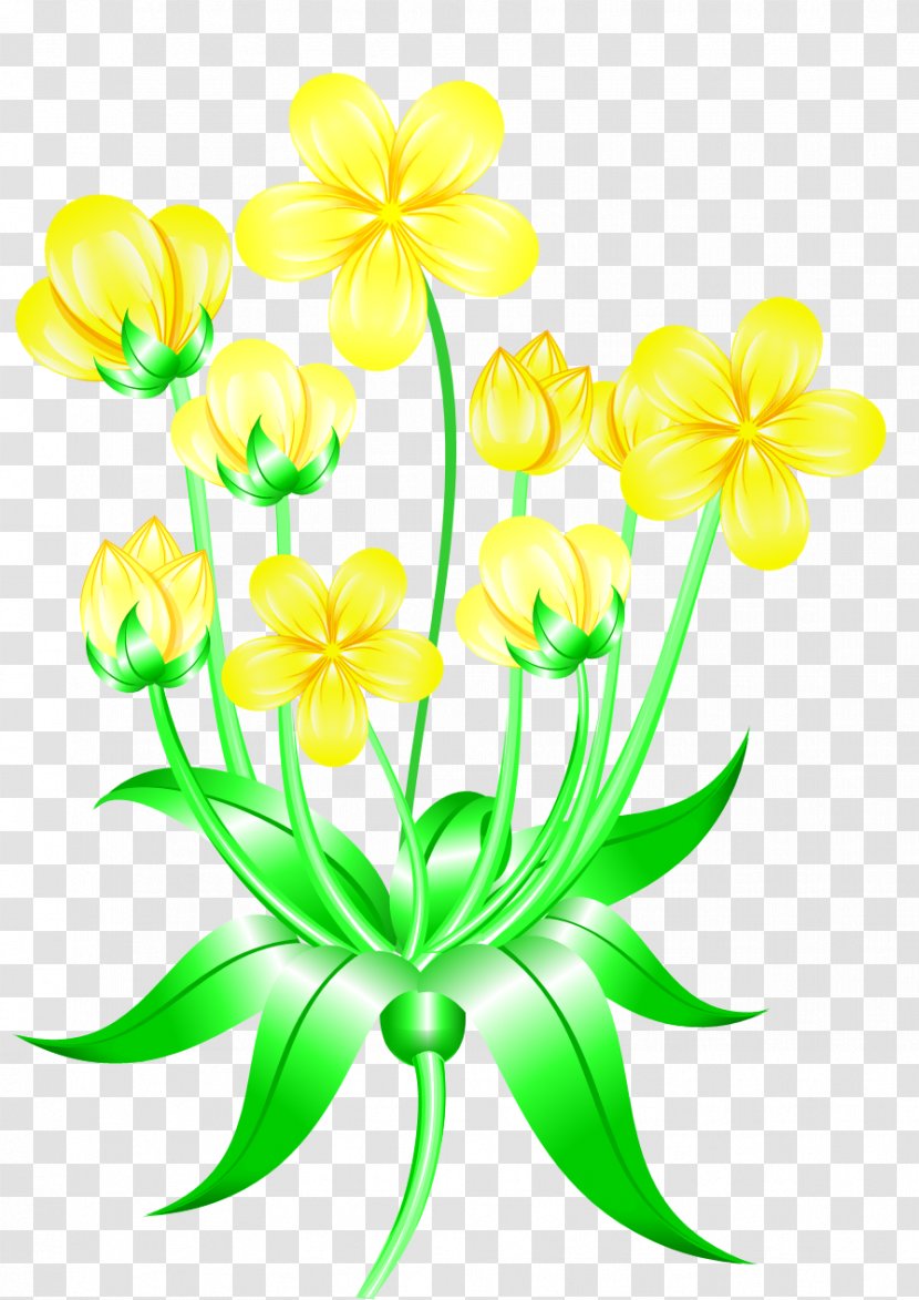 Cut Flowers Floral Design Floristry Plant - Yellow - Umbrella Transparent PNG