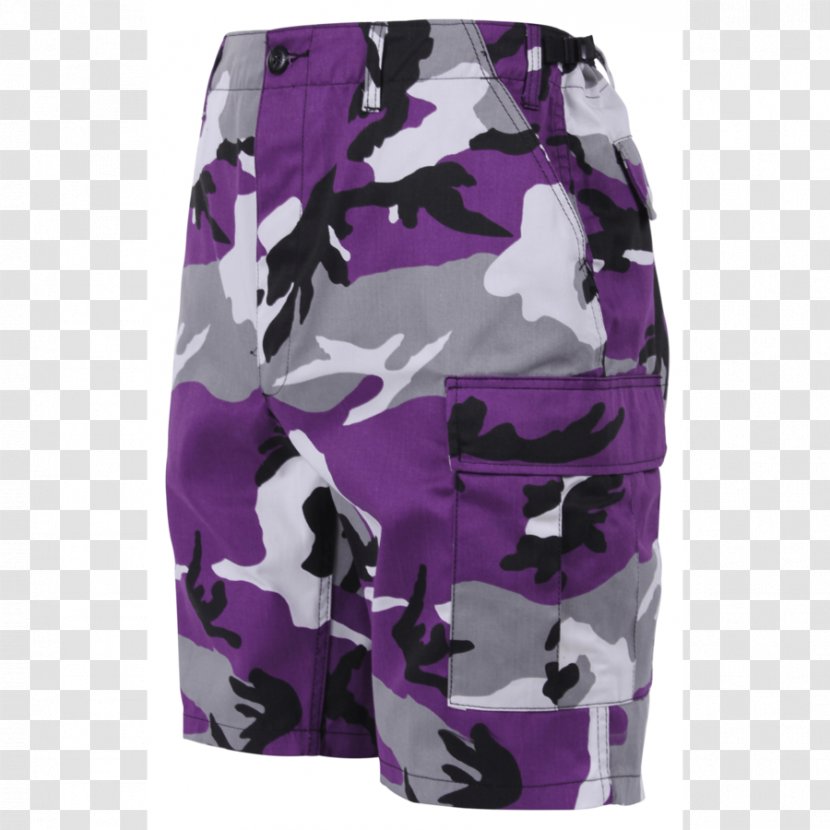 Shorts Battle Dress Uniform Military Camouflage Battledress - Surplus - Ultra Violet Transparent PNG