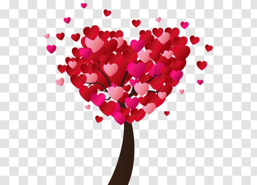 Heart Tree Valentine's Day Clip Art - Magenta - Valentines Transparent PNG