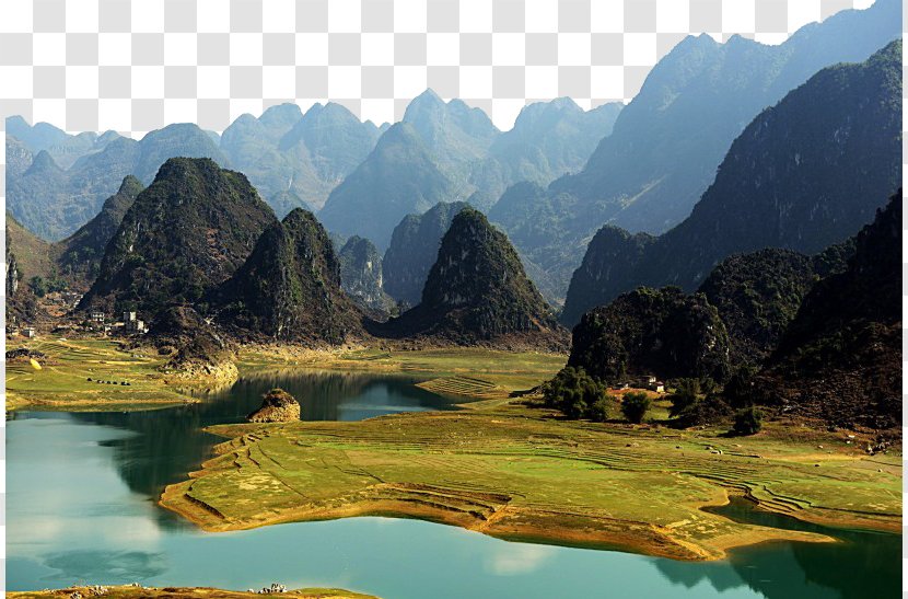Tianyang County You River Chengbi Youjiang District Pingguo - Mount Scenery - Baise Haokun Lake Scenic Transparent PNG