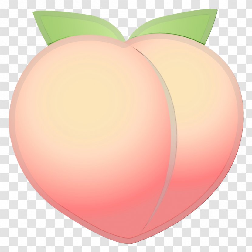 Pink Heart Clip Art Fruit Peach - Paint - Plant Transparent PNG