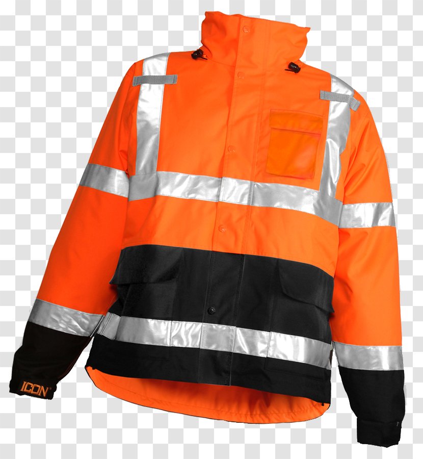 Jacket Personal Protective Equipment High-visibility Clothing Safety - Orange Transparent PNG