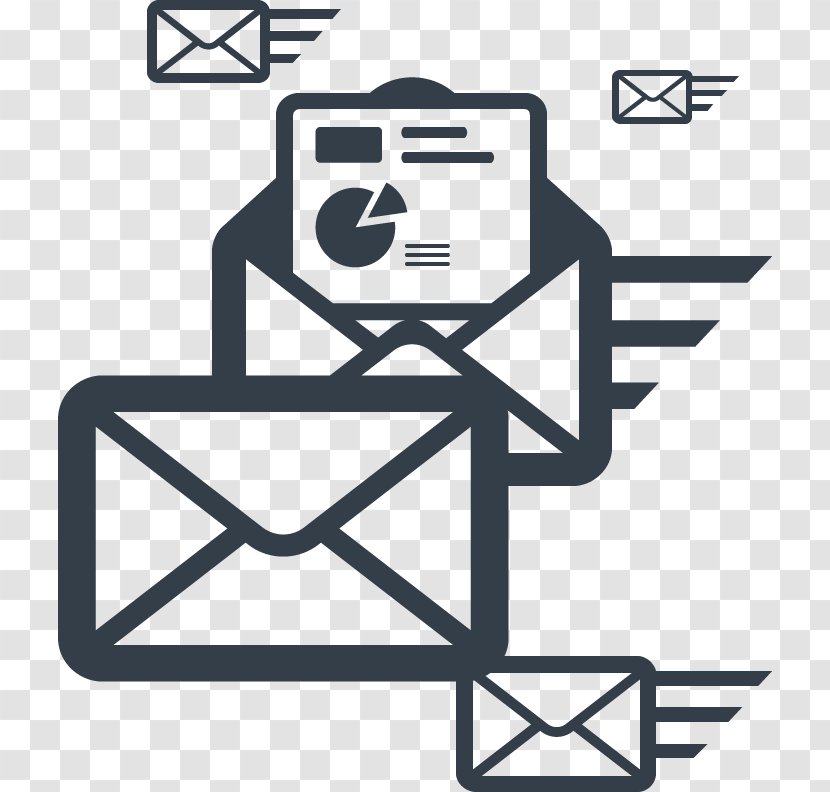 Mail Envelope - Black And White Transparent PNG