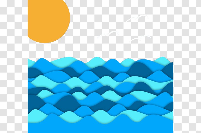 Seawater Clip Art - Text - Sunrise At Sea Transparent PNG
