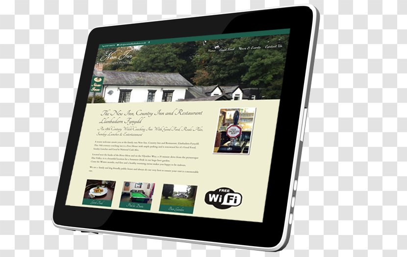 Llanbadarn Fynydd Pub Web Design Inn - Display Device Transparent PNG