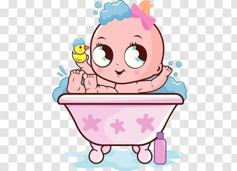 Bathing Infant Bubble Bath Bathtub Shower - A Baby With Duck's Toy In The Transparent PNG