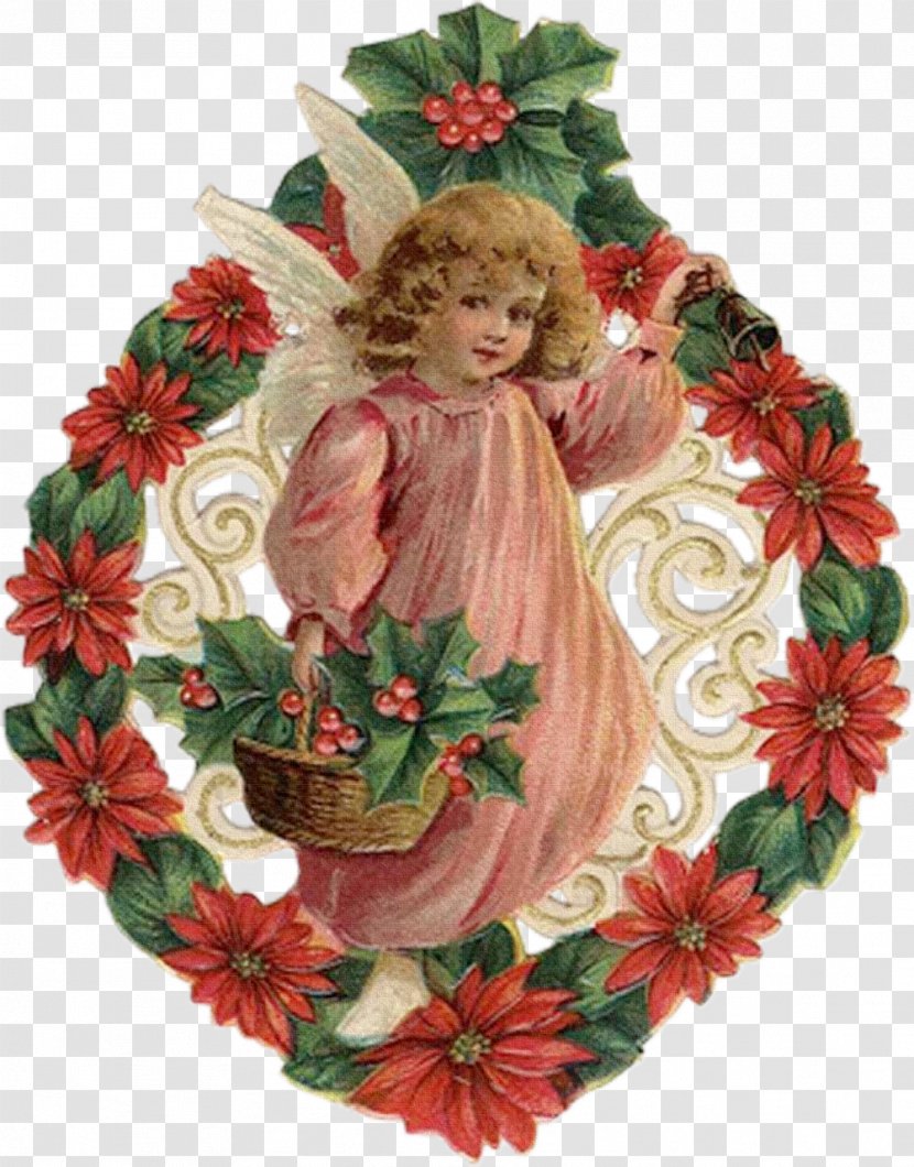 Santa Claus Christmas Card Angel Clip Art - Carol - Victorian Transparent PNG