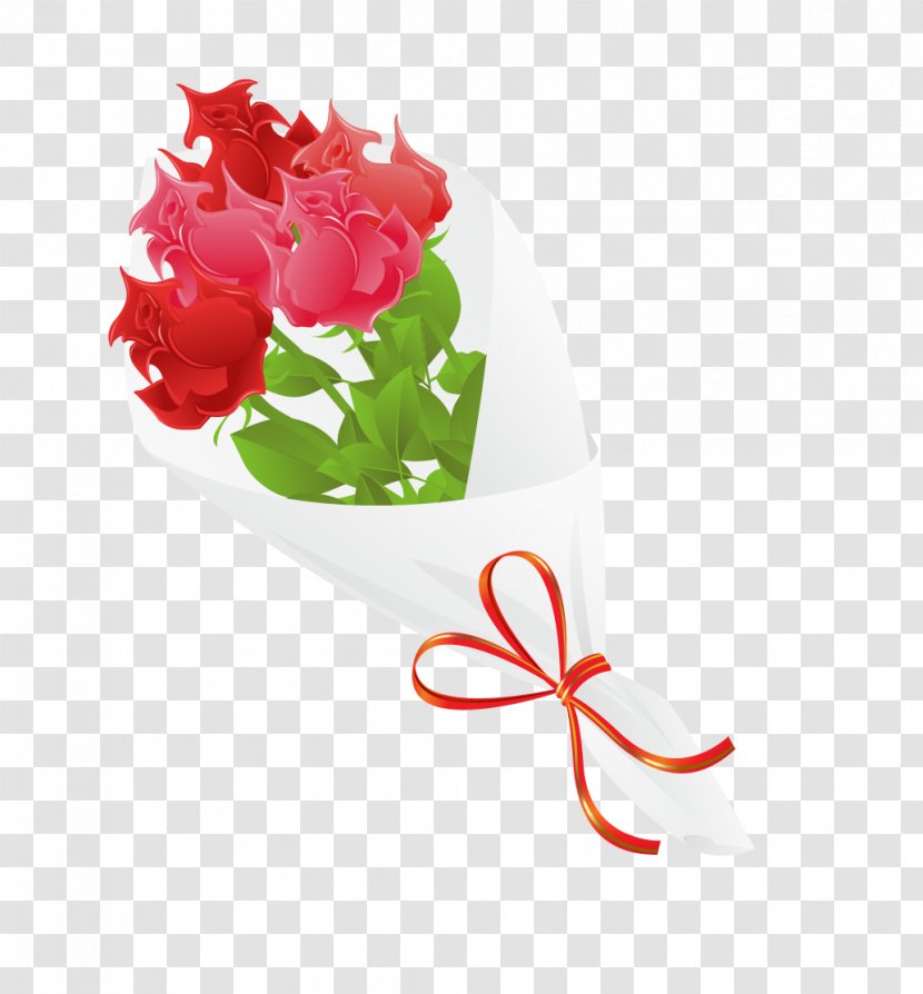 Garden Roses Beach Rose Flower - Floral Design - Vector Bouquet Of Red Transparent PNG
