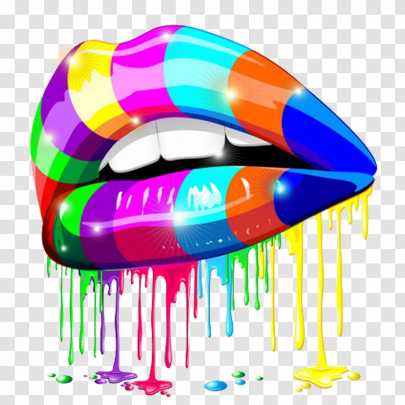 Psychedelia Psychedelic Art Lip - Cool Transparent PNG