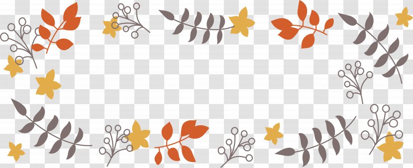 Euclidean Vector Leaf Illustration - Artworks - Hand Painted Autumn Leaves With Frames Transparent PNG