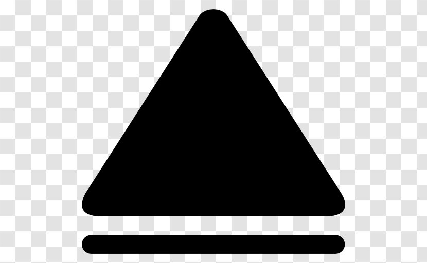 Triangle White Black M Font - Triangular Arrow Transparent PNG