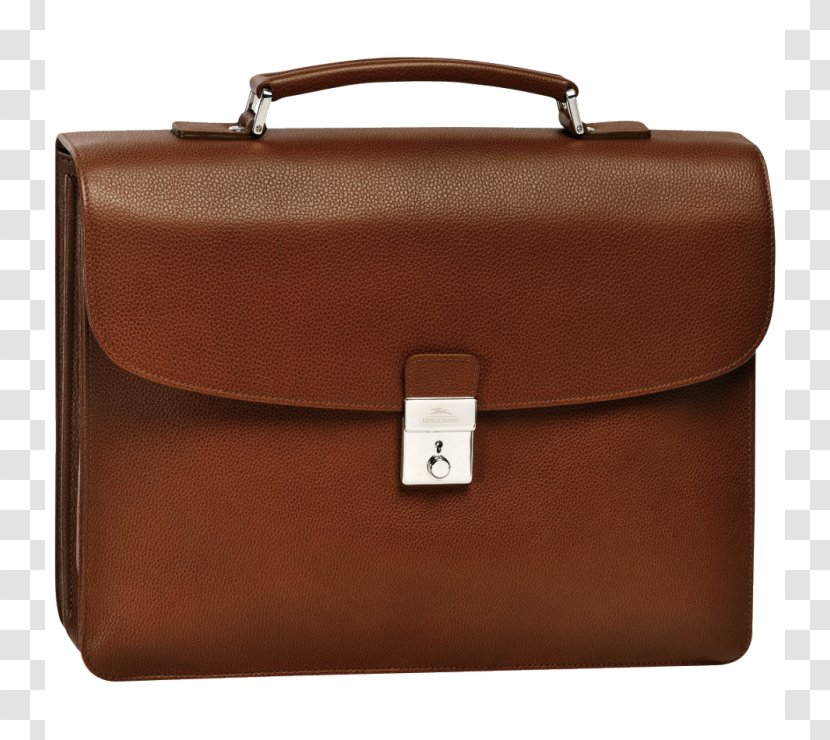 Briefcase Leather Longchamp Handbag - Brown - Bag Transparent PNG
