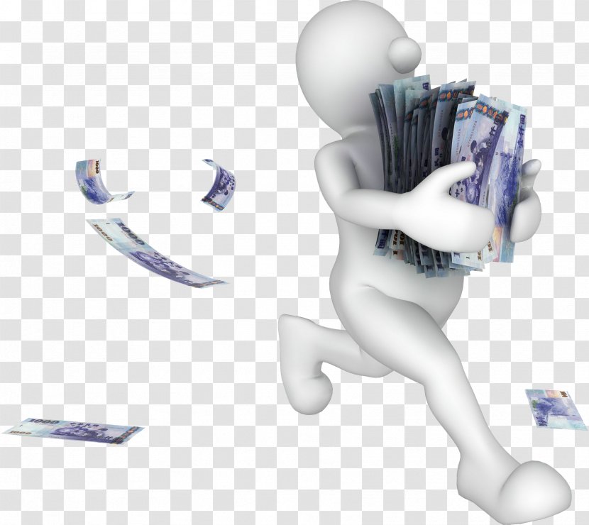 White - Purple - Running 3D People Transparent PNG