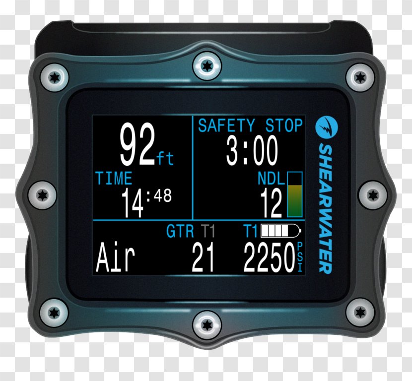 Dive Computers Scuba Diving Shearwater Research Trimix Set - Gauge - Computer Transparent PNG