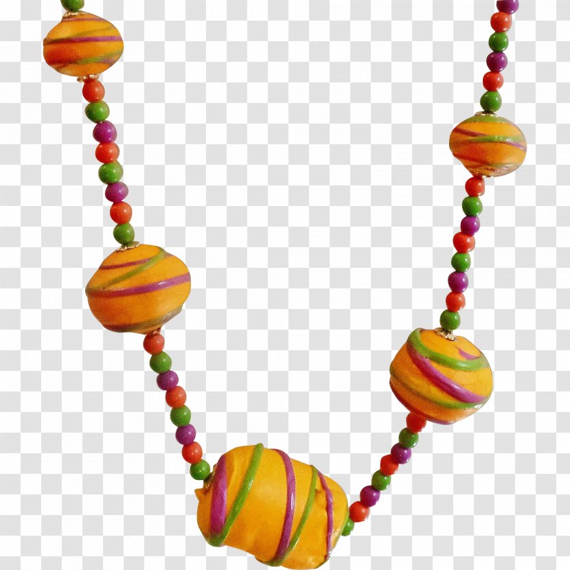Bead Necklace 1970s Body Jewellery Transparent PNG
