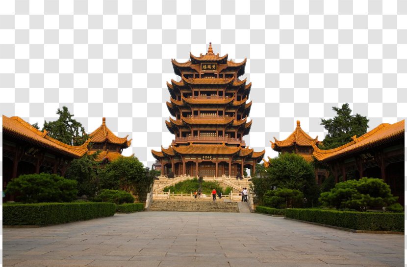 Yellow Crane Tower Sheshan Mountain Yangtze Three Gorges Dam Four Great Towers Of China - Shrine - Wuhan Transparent PNG