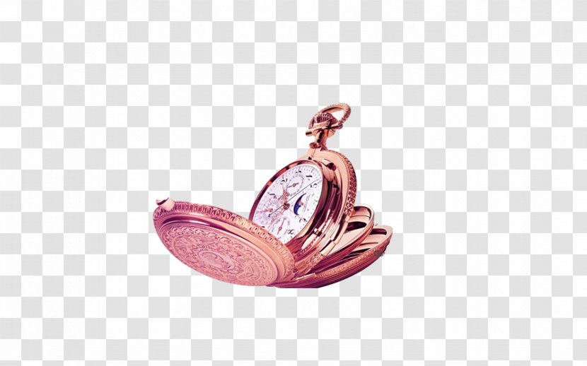 Pink Clock Pocket Watch - Gratis Transparent PNG