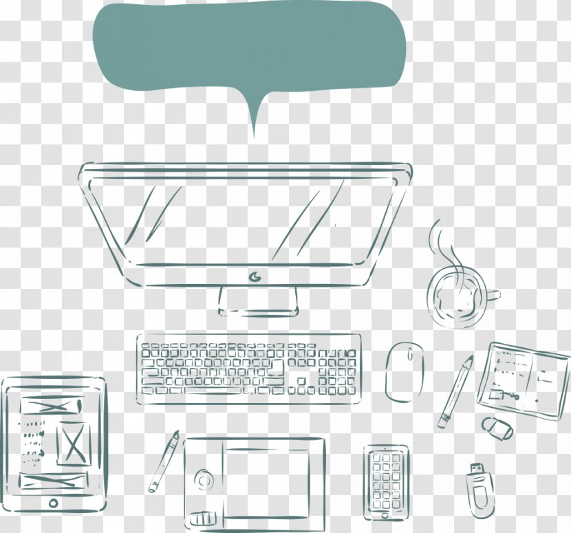 Laptop Computer File - Vector Hand-drawn Transparent PNG