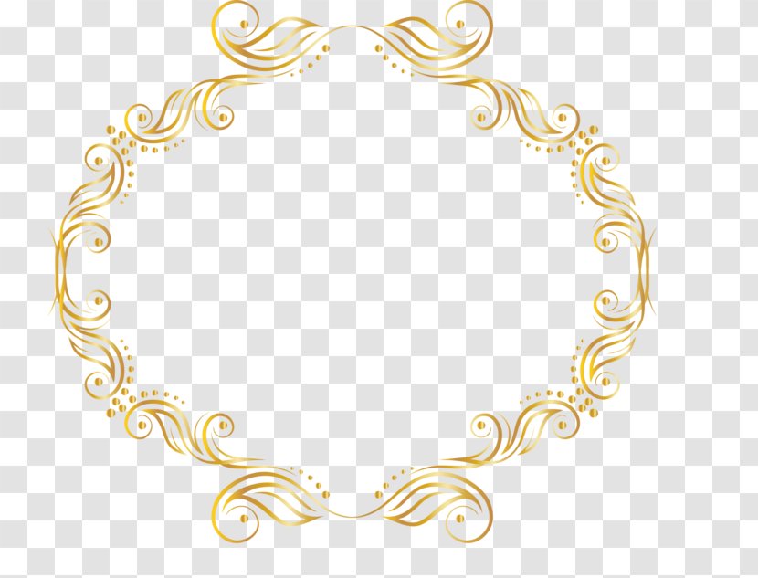 Yellow Area Pattern - Gold Frame Fashion Transparent PNG