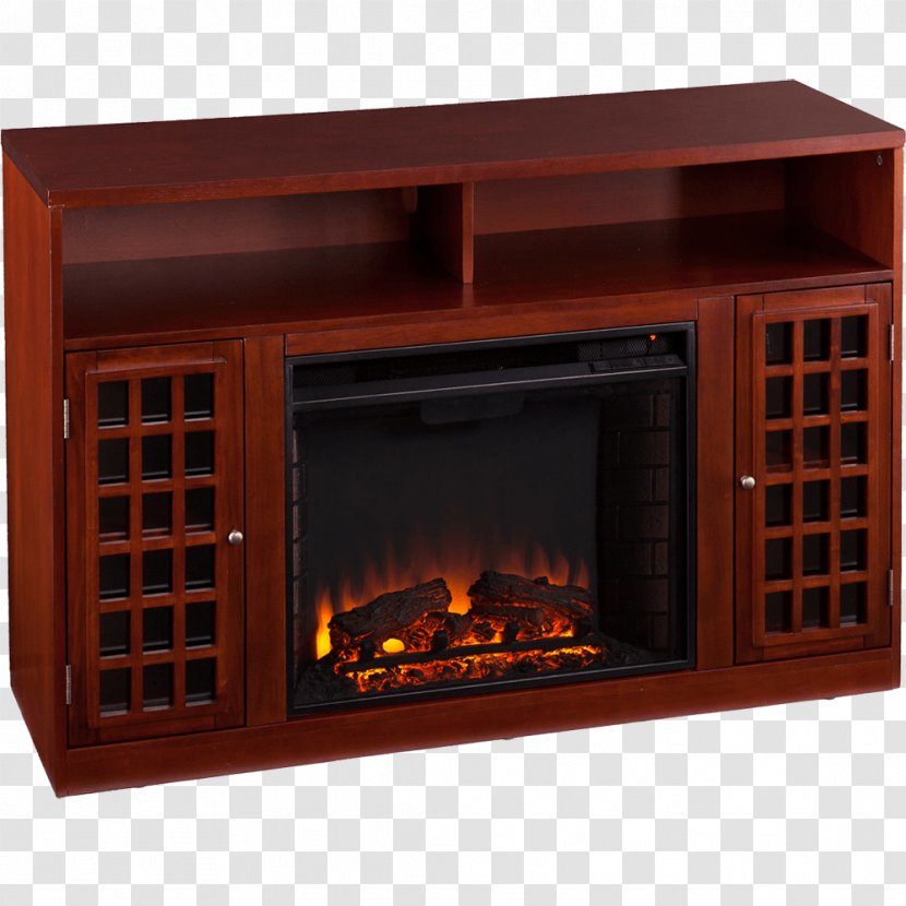 Electric Fireplace Television Room Furniture - Home Appliance - Mahogany Color Transparent PNG