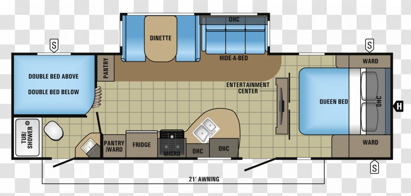 Jayco, Inc. Campervans Caravan Trailer Dinette - Machine - Wardrobe Plan Transparent PNG